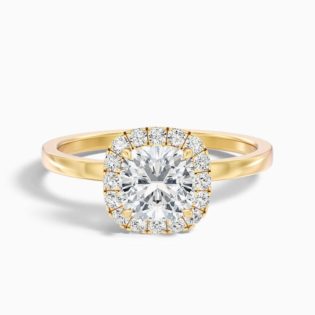 Ishq Cushion Cut Halo Lab Grown Diamond Ring