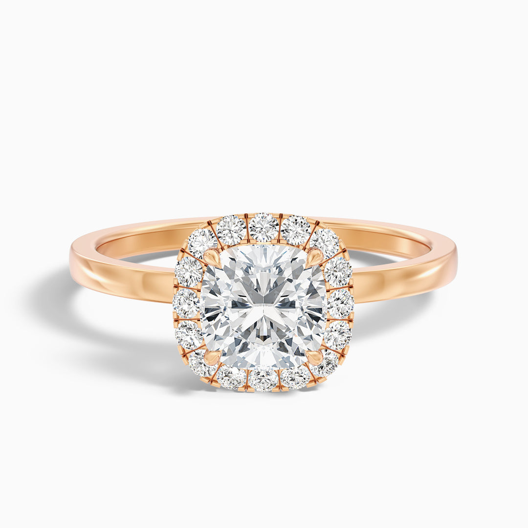 Ishq Cushion Cut Halo Lab Grown Diamond Ring