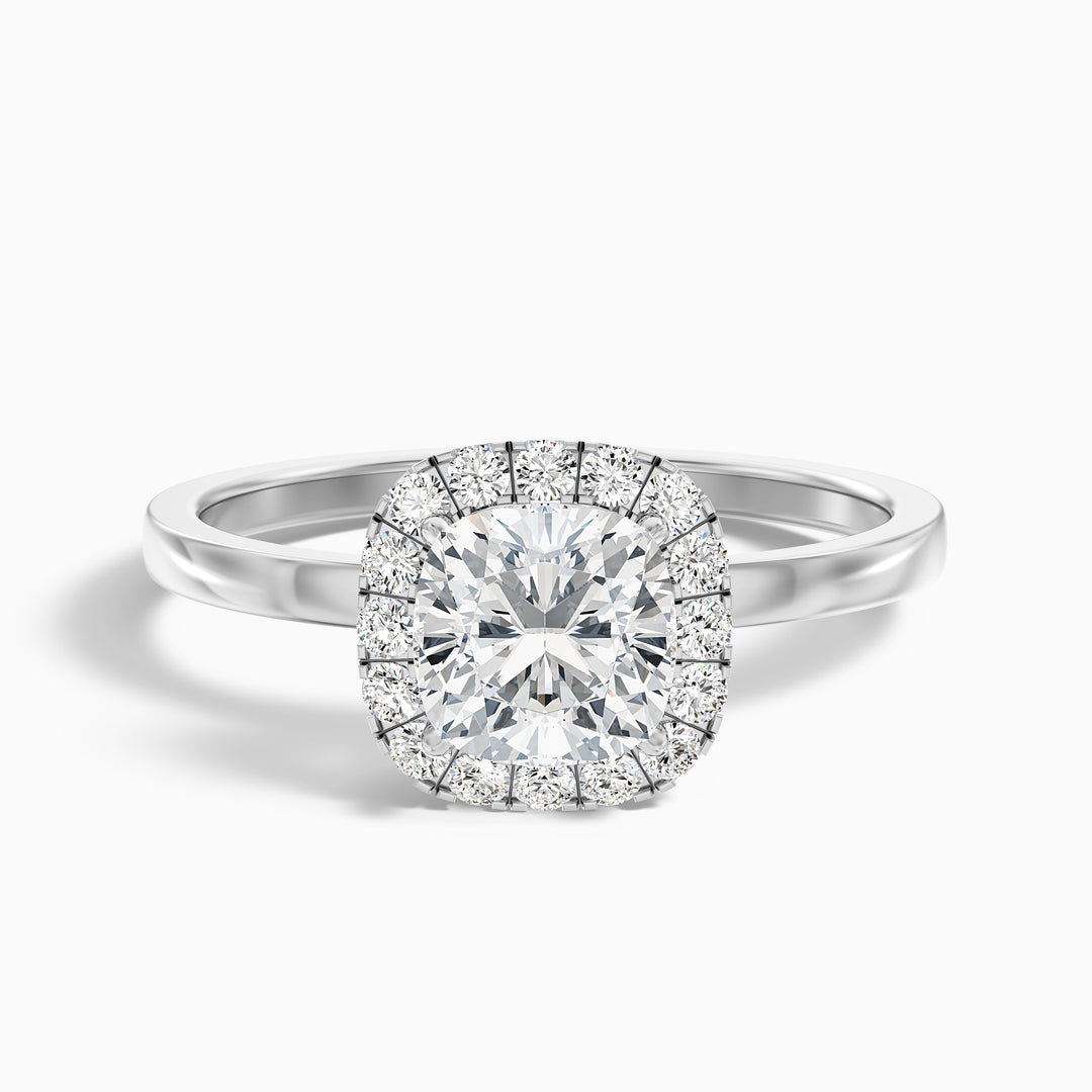 Ishq Cushion Cut Halo Lab Grown Diamond Ring