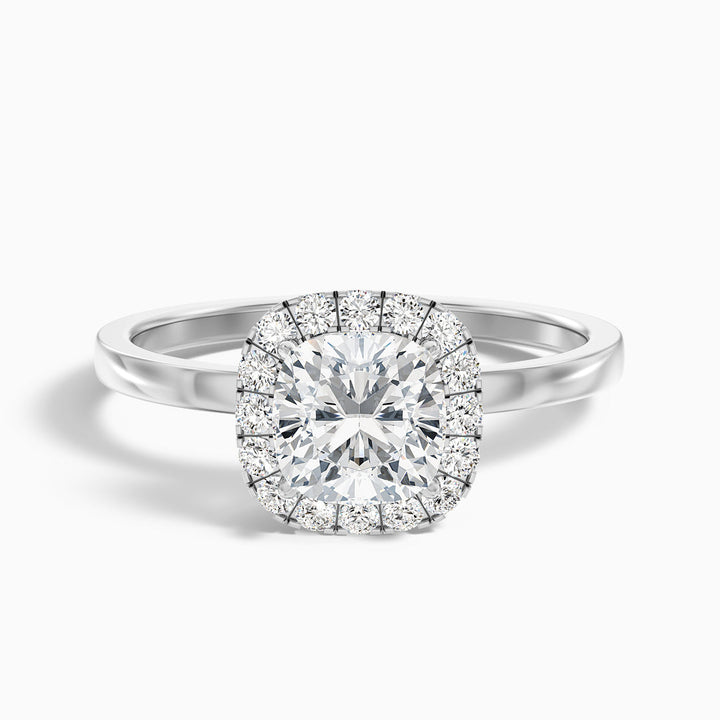Ishq Cushion Cut Halo Lab Grown Diamond Ring
