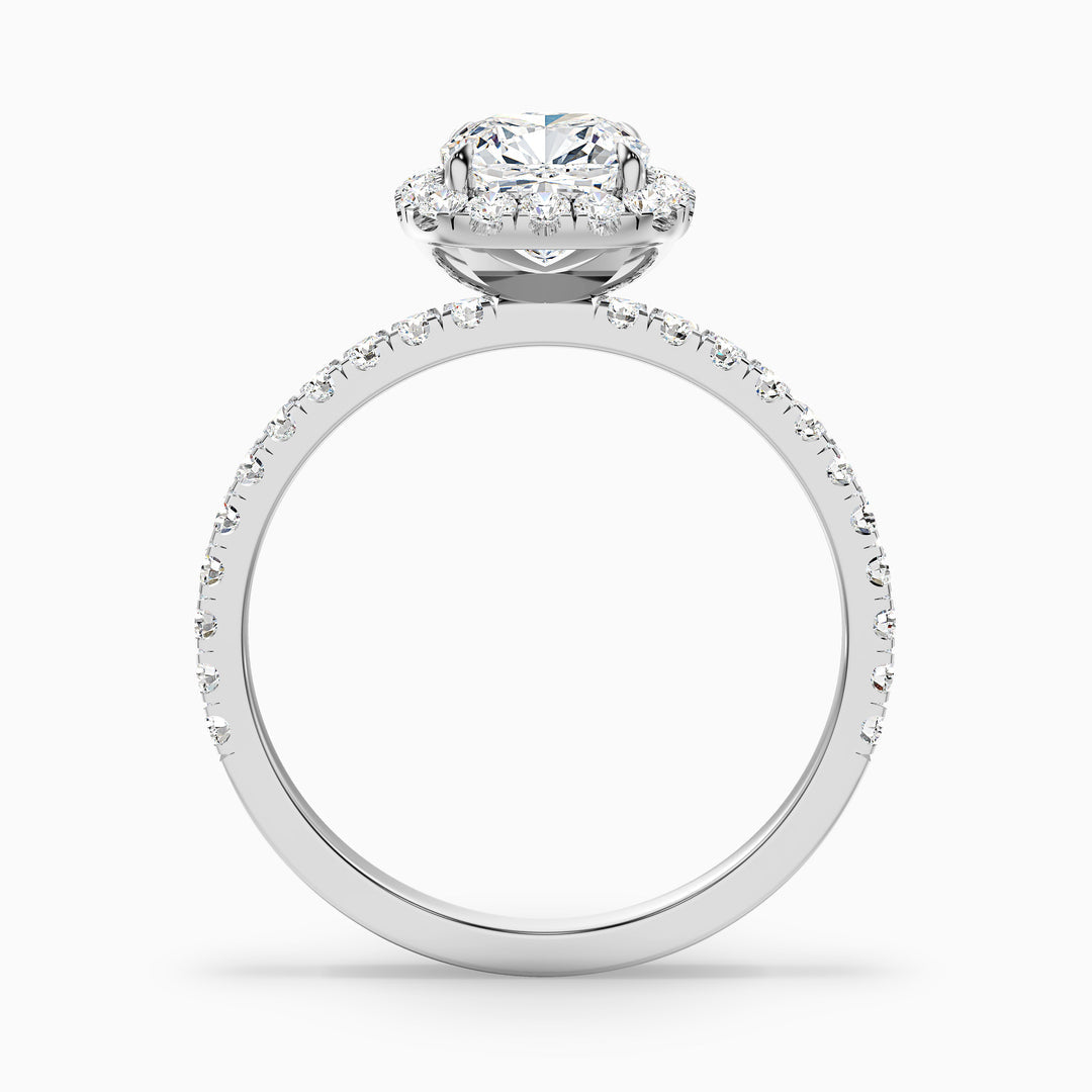 Vivian Cushion Cut Halo Pave Lab Grown Diamond Ring