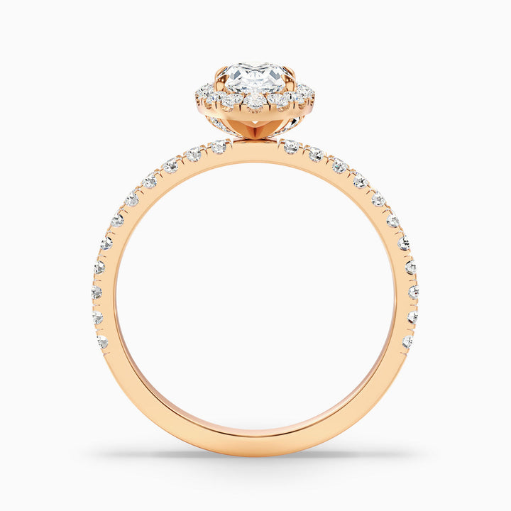 Elswin Oval Halo Pave Lab Grown Diamond Ring