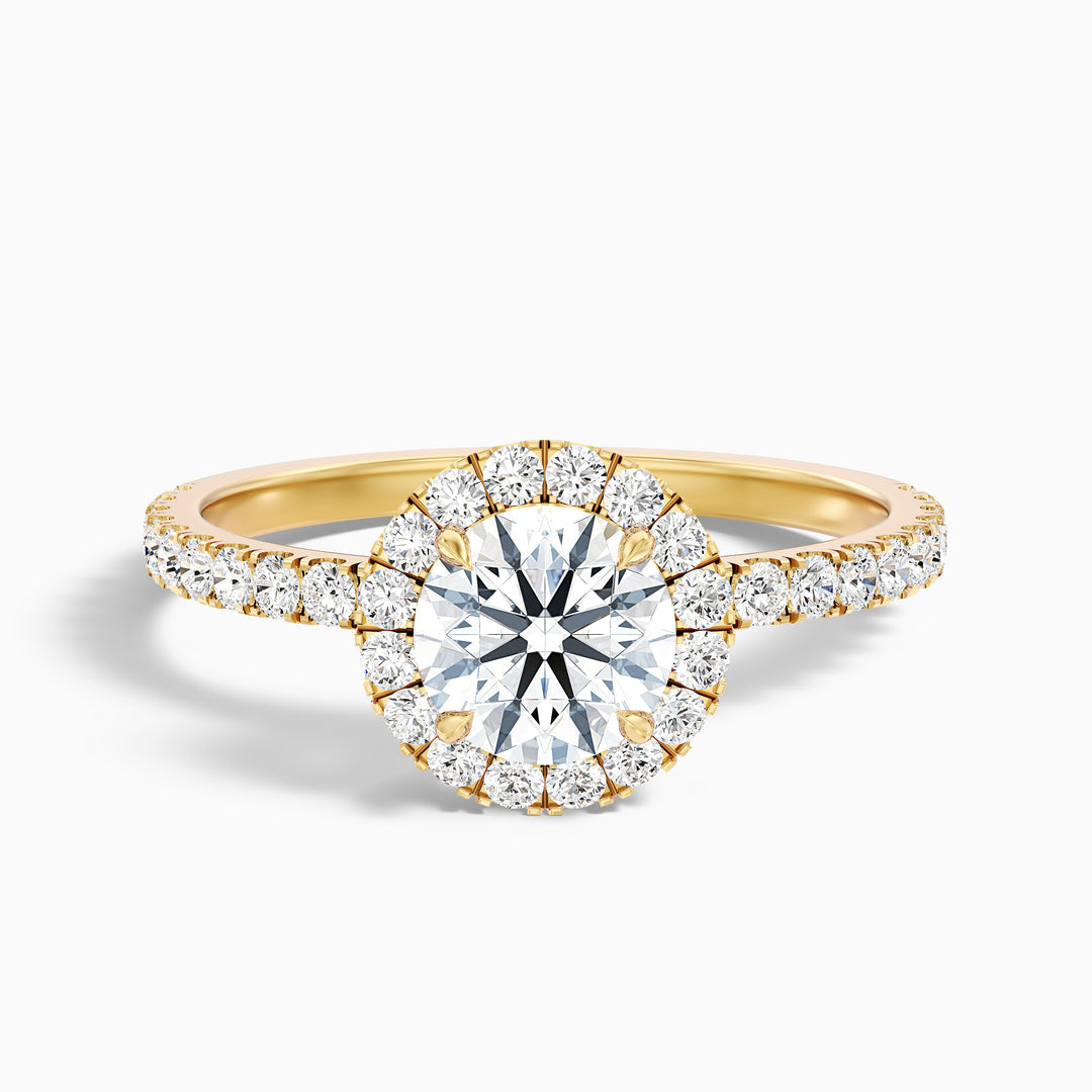 Treya Round Cut Halo Lab Grown Diamond Ring