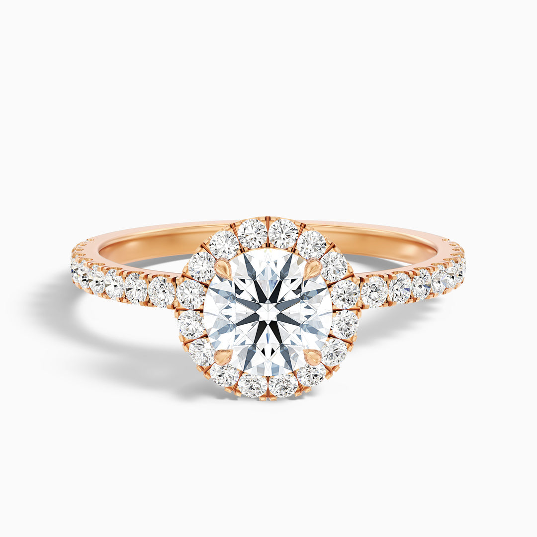 Treya Round Cut Halo Lab Grown Diamond Ring