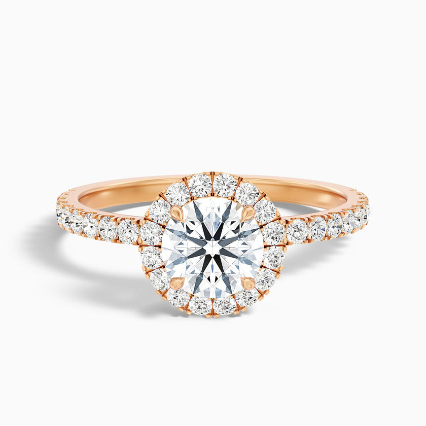 Treya Round Cut Halo Lab Grown Diamond Ring