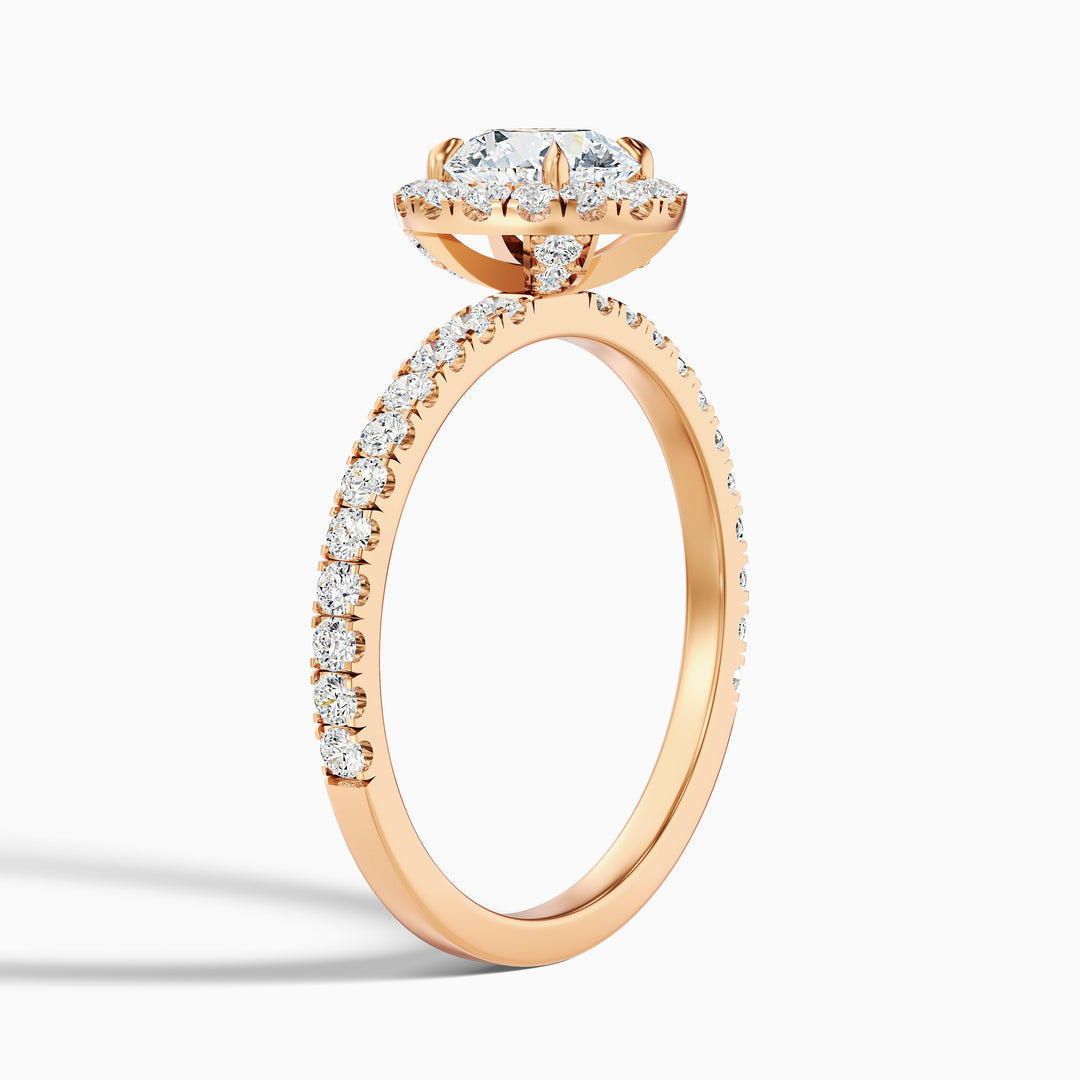Treya Round Cut Halo Lab Grown Diamond Ring