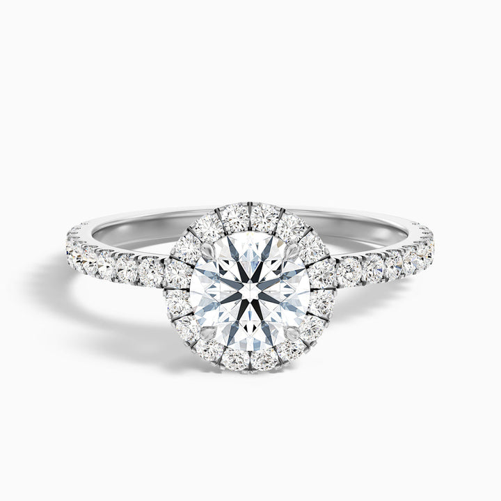 Treya Round Cut Halo Lab Grown Diamond Ring