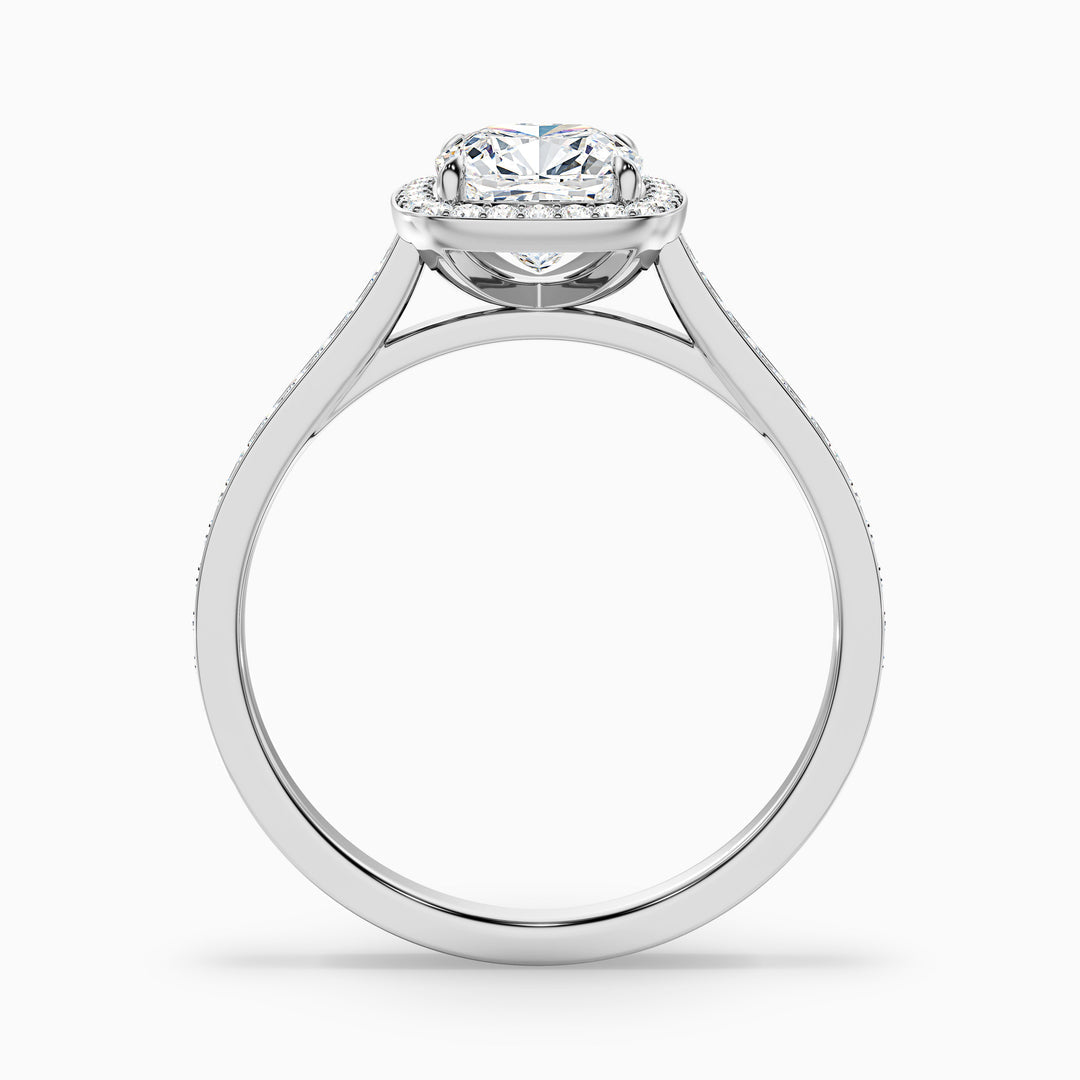 Favian Cushion Cut Halo Pave Lab Grown Diamond Ring