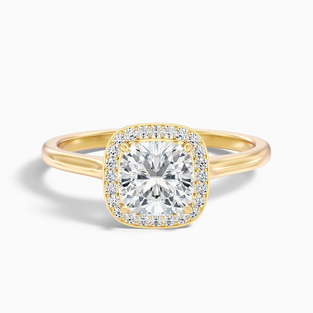 Viana Cushion Cut Halo Lab Grown Diamond Ring