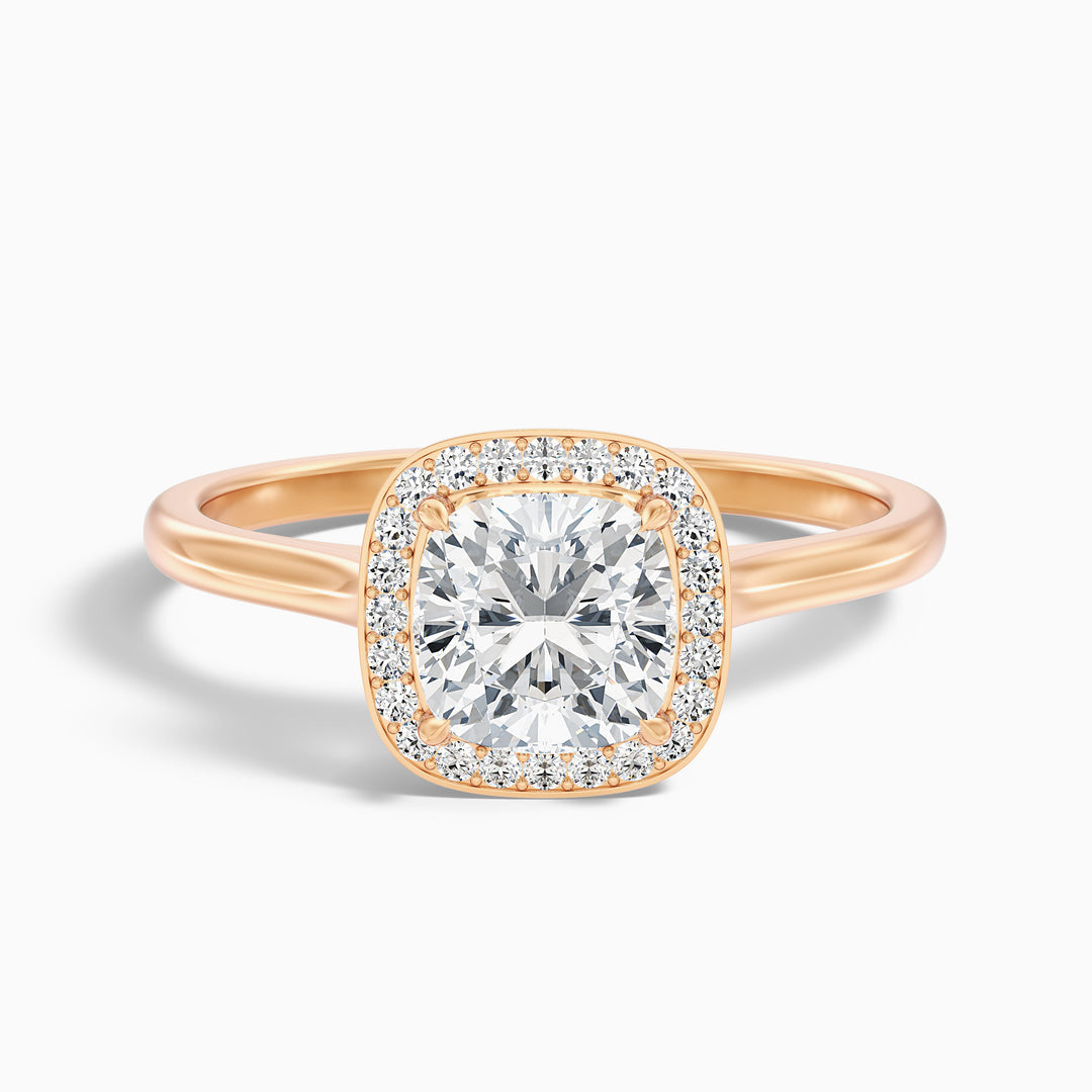 Viana Cushion Cut Halo Lab Grown Diamond Ring