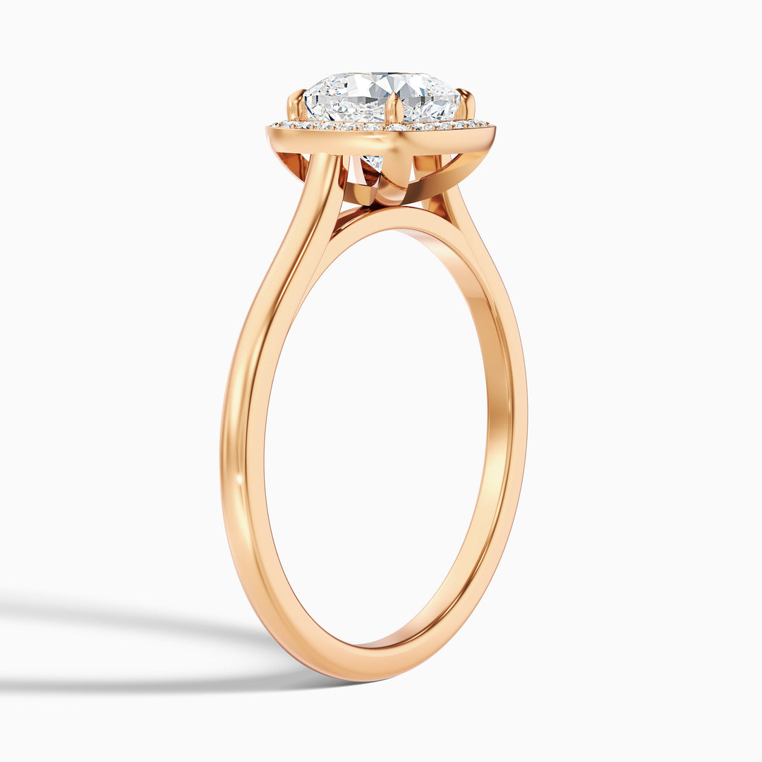 Viana Cushion Cut Halo Lab Grown Diamond Ring