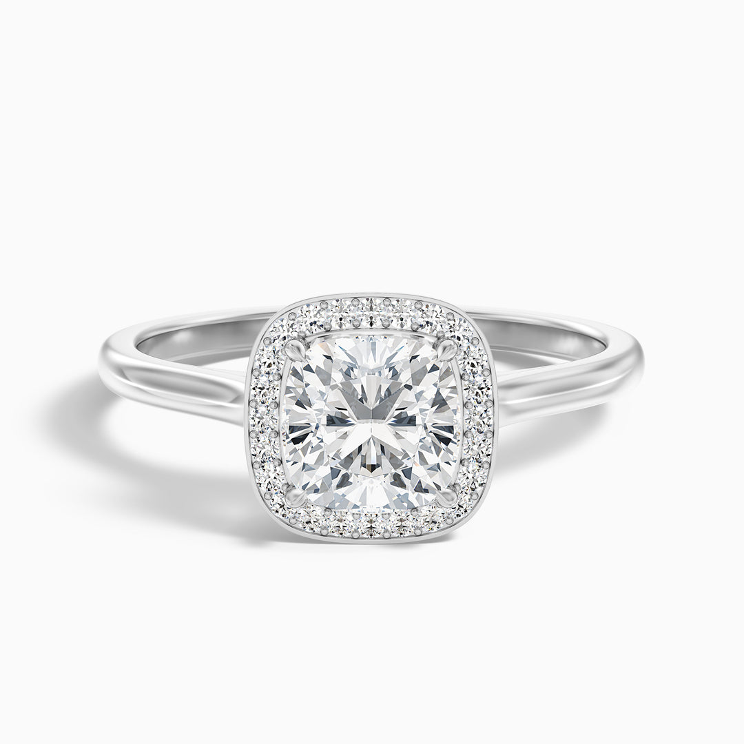 Viana Cushion Cut Halo Lab Grown Diamond Ring