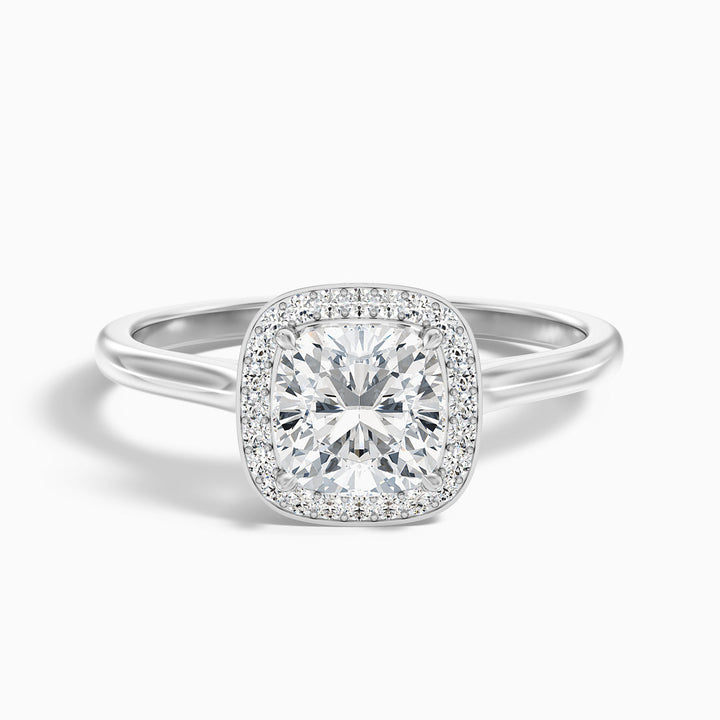 Viana Cushion Cut Halo Lab Grown Diamond Ring