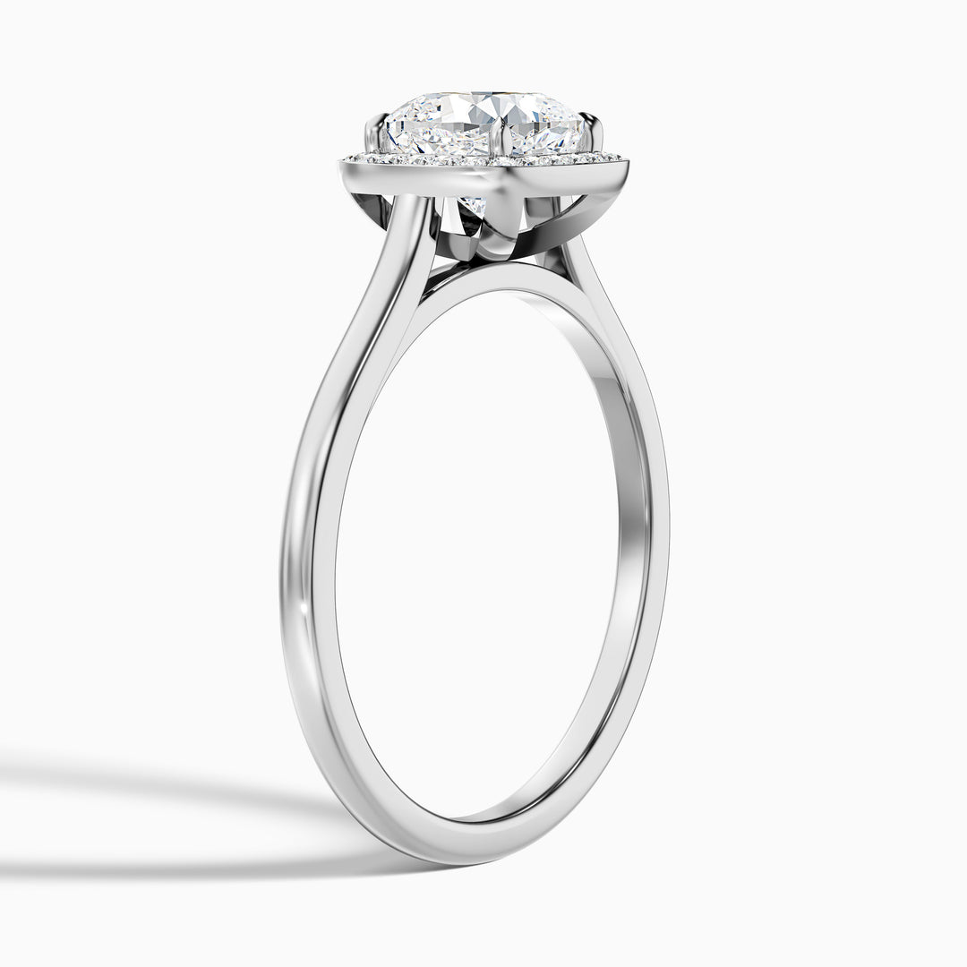 Viana Cushion Cut Halo Lab Grown Diamond Ring