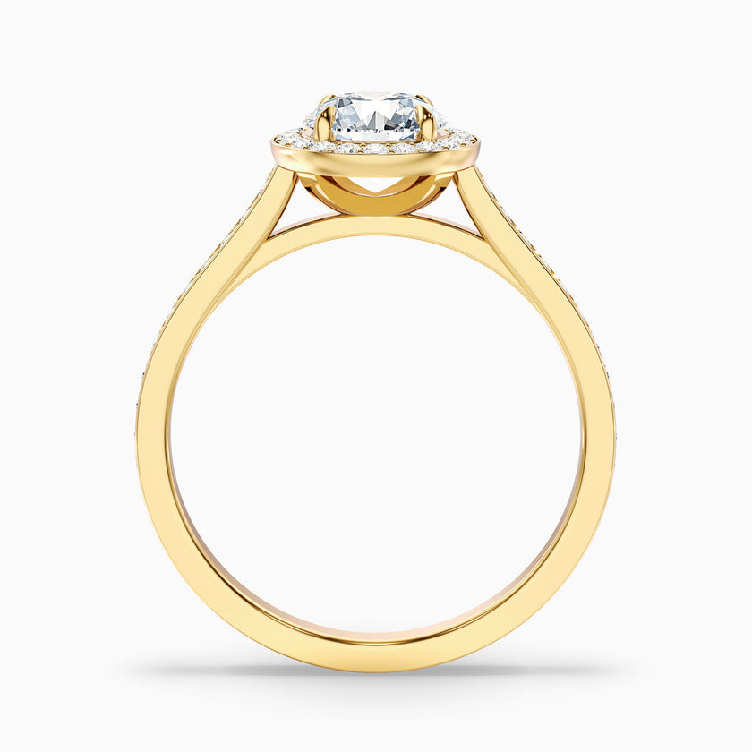Daisy Round Halo Pave Lab Grown Diamond Ring
