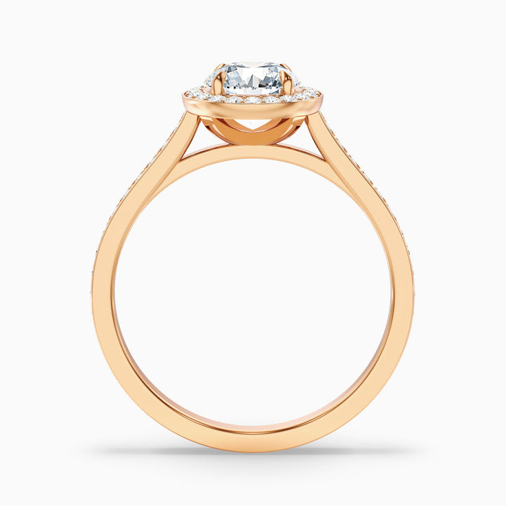 Daisy Round Halo Pave Lab Grown Diamond Ring