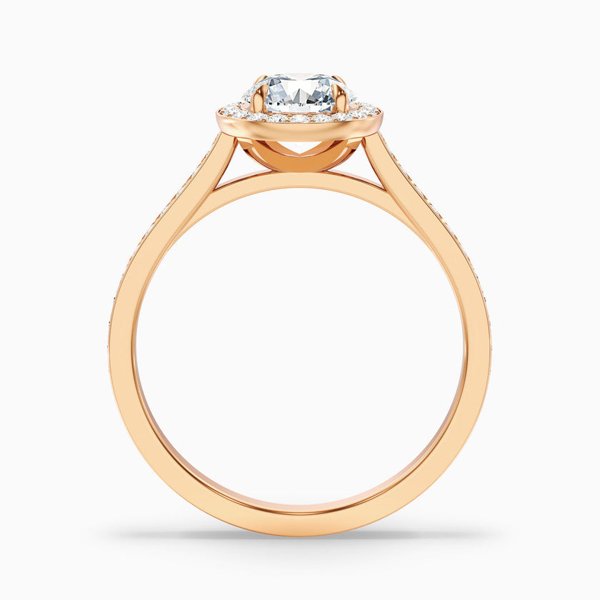 Daisy Round Halo Pave Lab Grown Diamond Ring