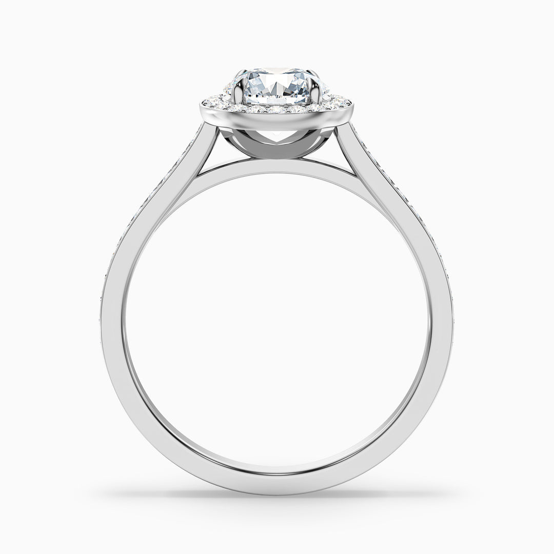 Daisy Round Halo Pave Lab Grown Diamond Ring
