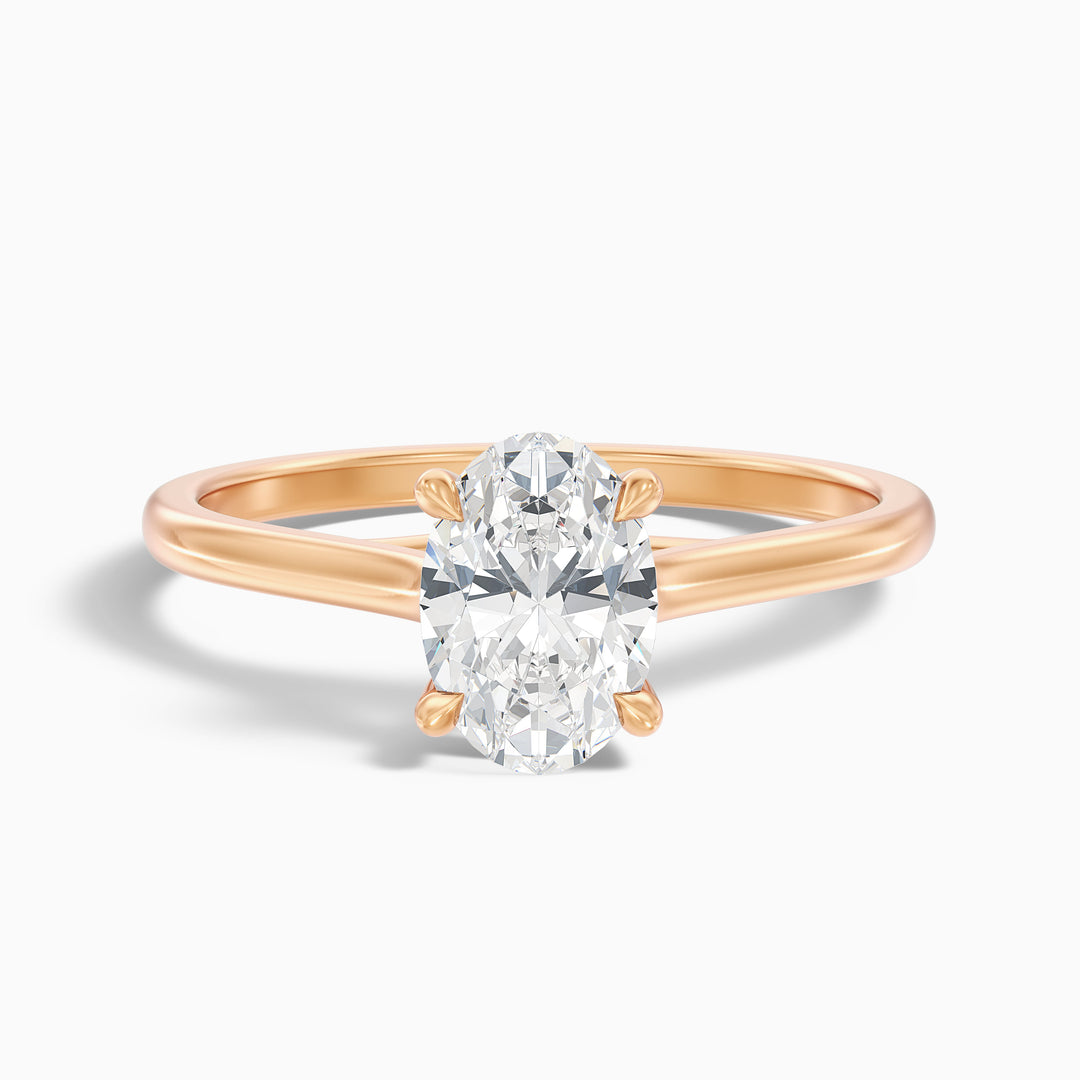 Fior Oval Solitaire Lab Grown Engagement Ring