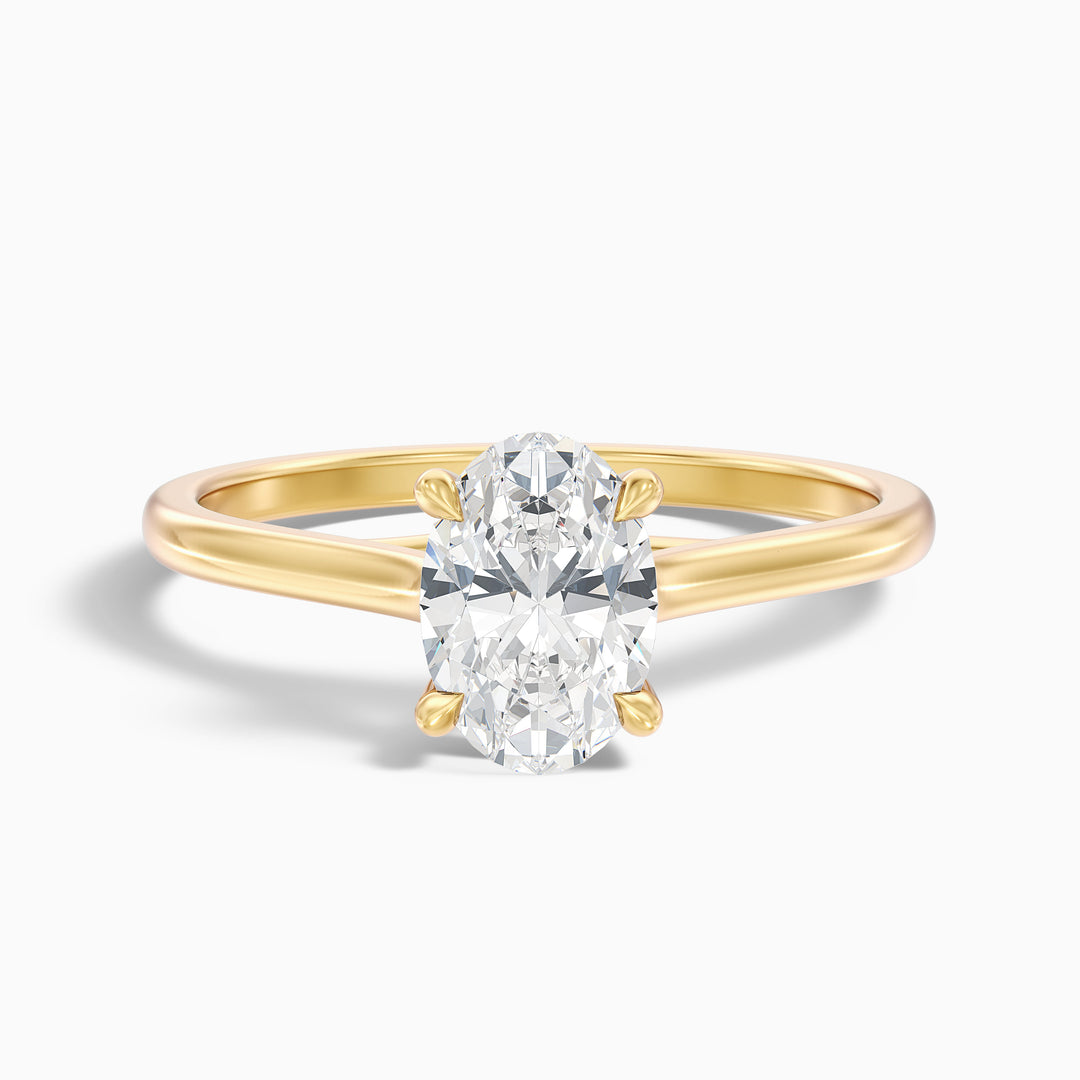Fior Oval Solitaire Lab Grown Engagement Ring