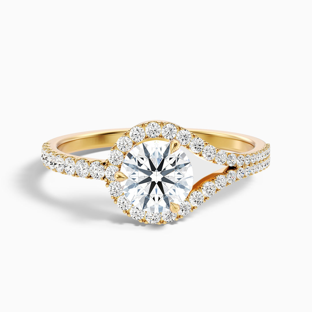 Orane Round Halo Pave Lab Grown Engagement Ring