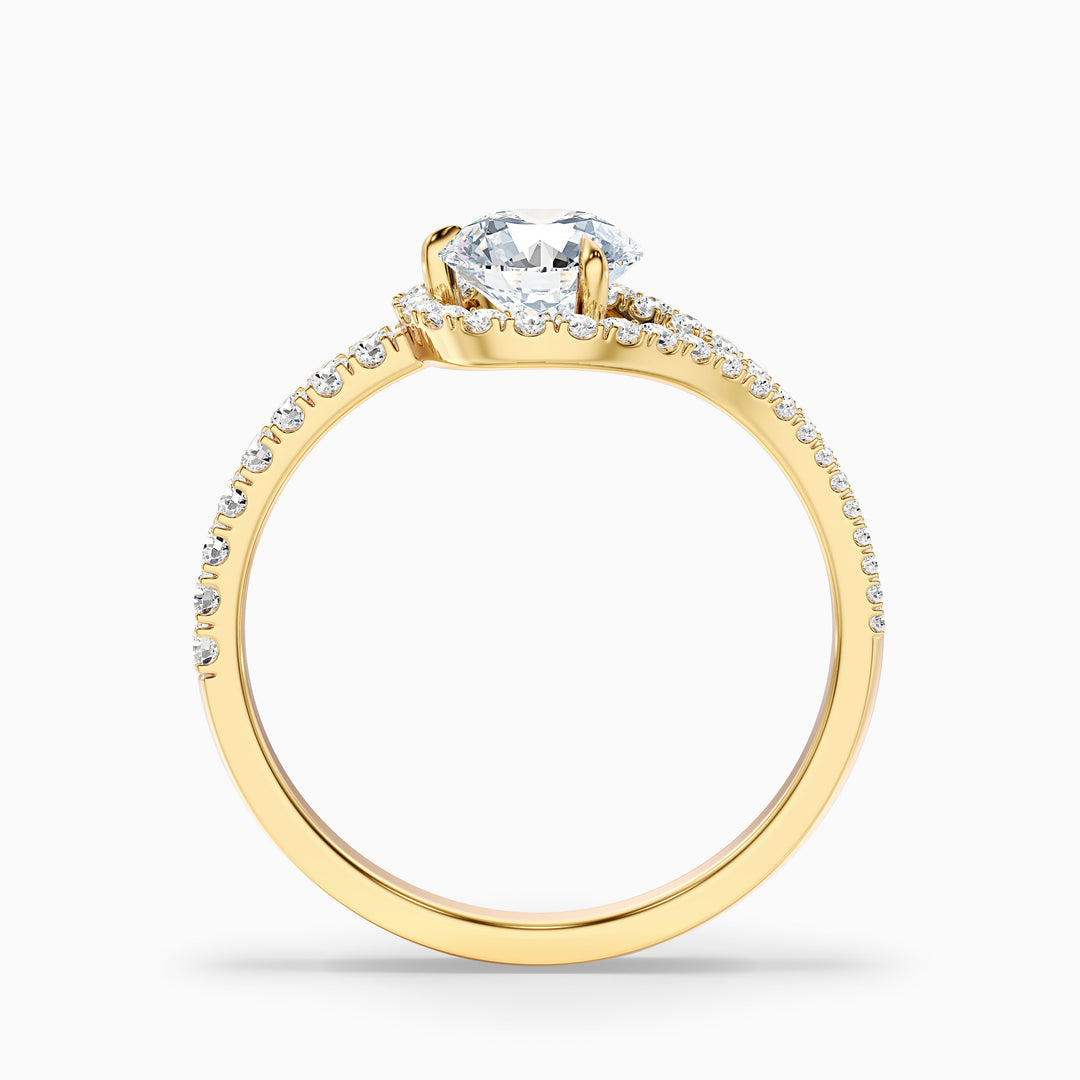 Orane Round Halo Pave Lab Grown Engagement Ring