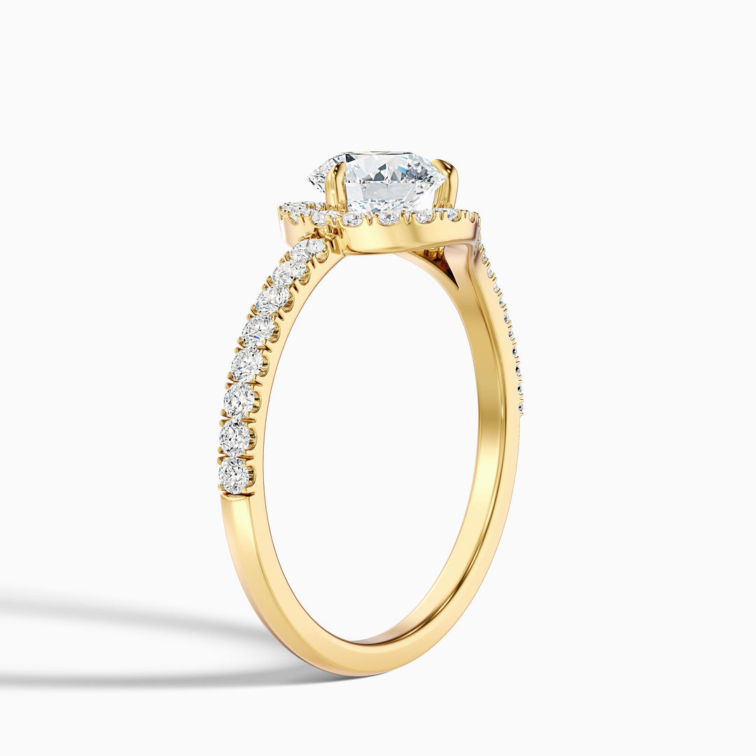 Orane Round Halo Pave Lab Grown Engagement Ring