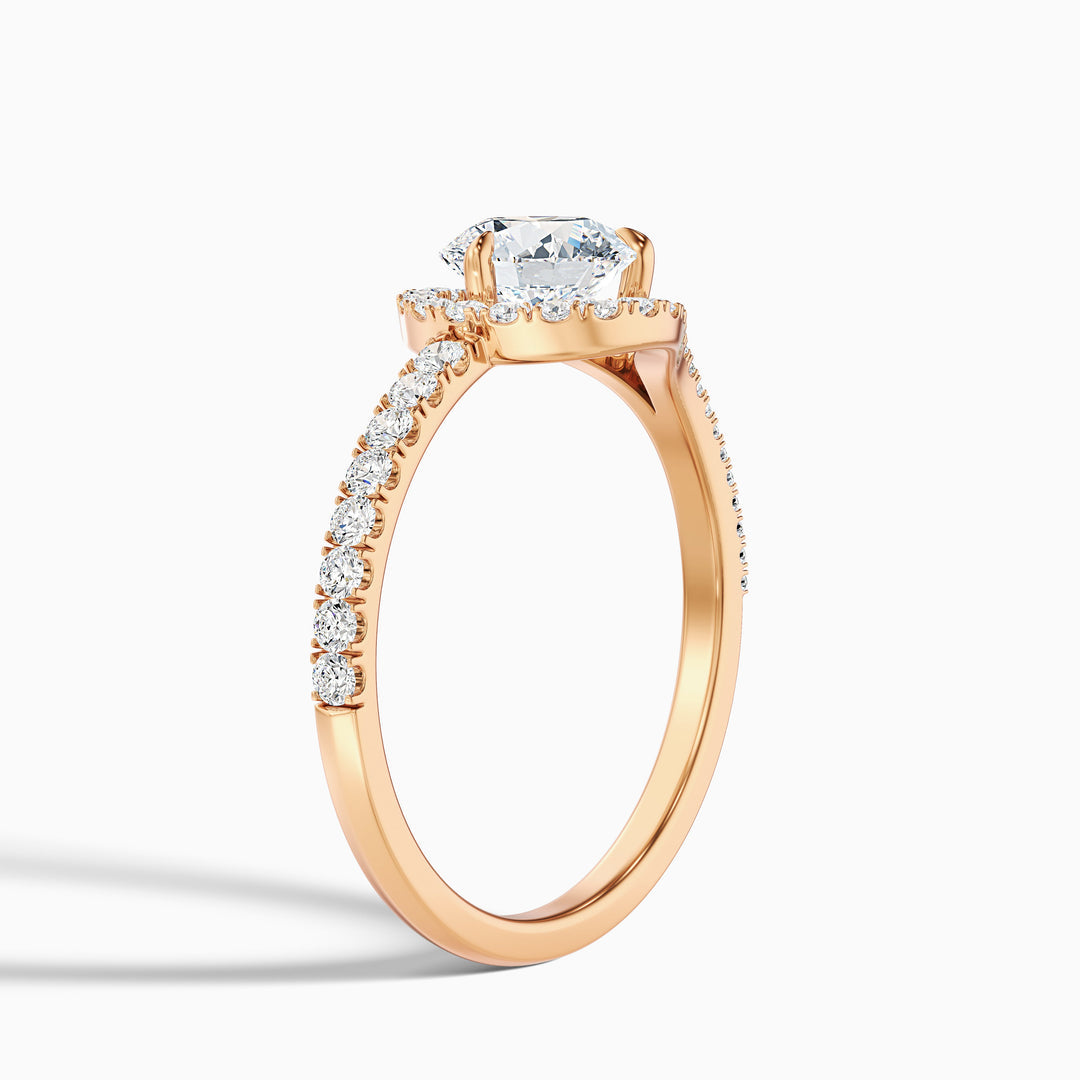 Orane Round Halo Pave Lab Grown Engagement Ring