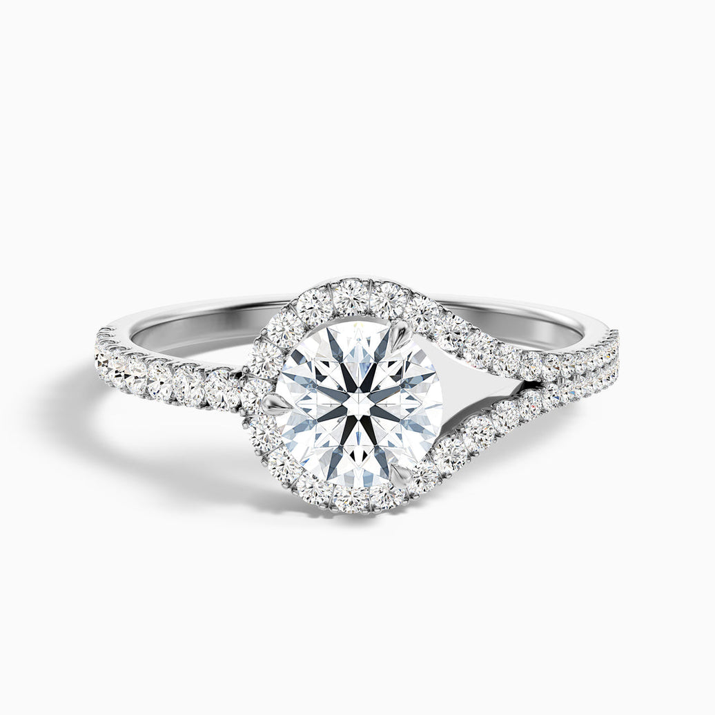 Orane Round Halo Pave Lab Grown Engagement Ring