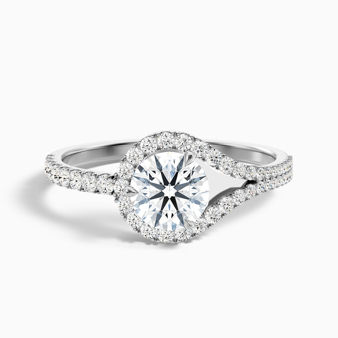 Orane Round Halo Pave Lab Grown Engagement Ring