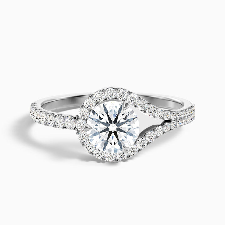 Orane Round Halo Pave Lab Grown Engagement Ring