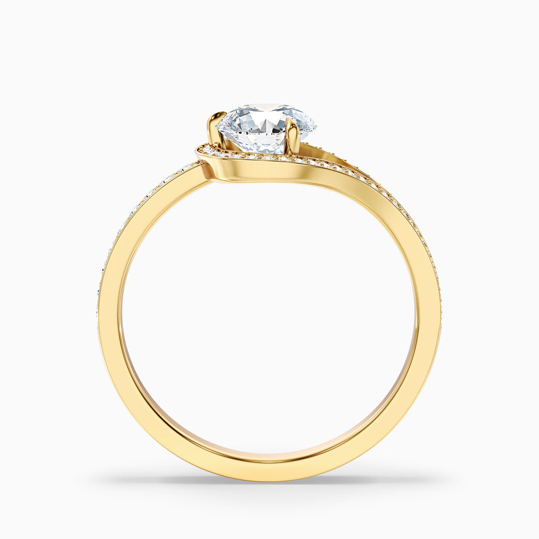 Ria Round Halo Pave Lab Grown Engagement Ring