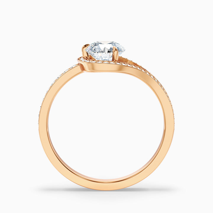 Ria Round Halo Pave Lab Grown Engagement Ring