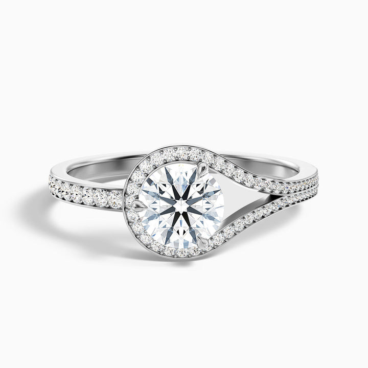 Ria Round Halo Pave Lab Grown Engagement Ring