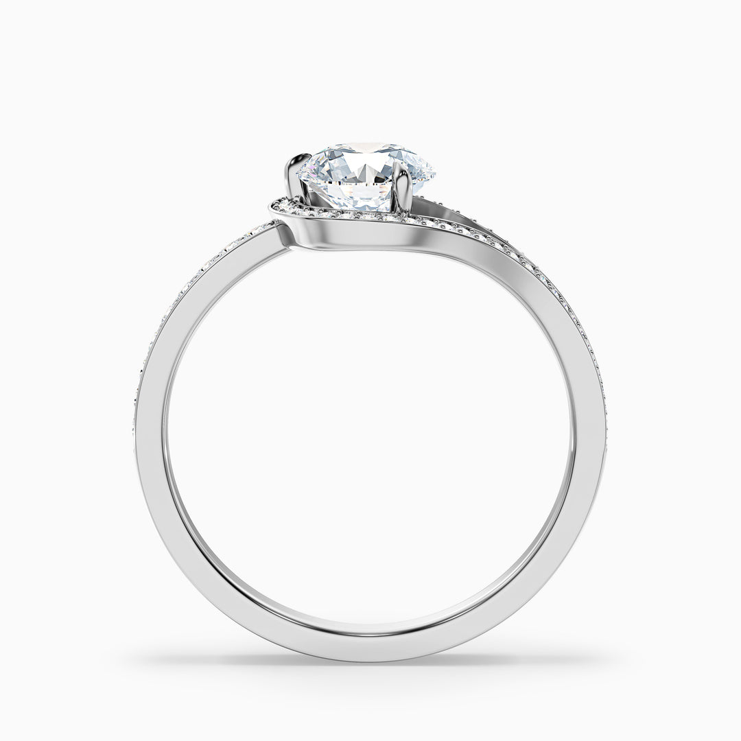 Ria Round Halo Pave Lab Grown Engagement Ring