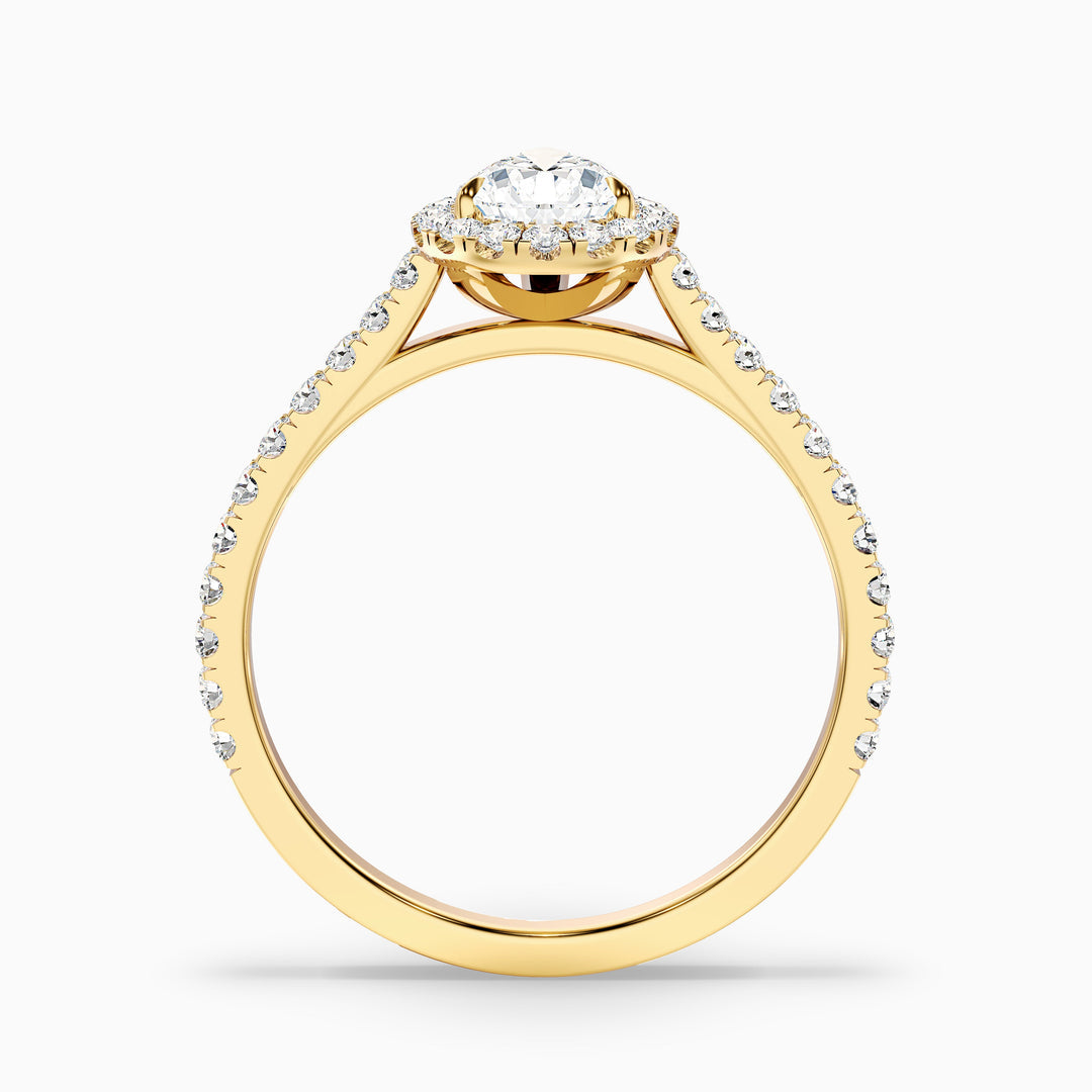 Athira Pear Shaped Halo Lab Grown Engagement Ring
