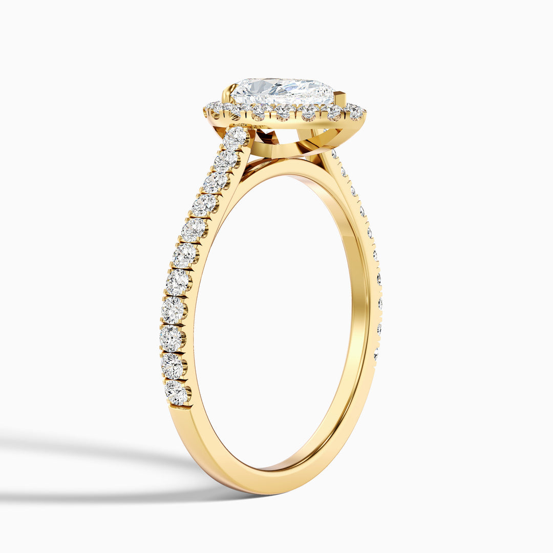 Athira Pear Shaped Halo Lab Grown Engagement Ring