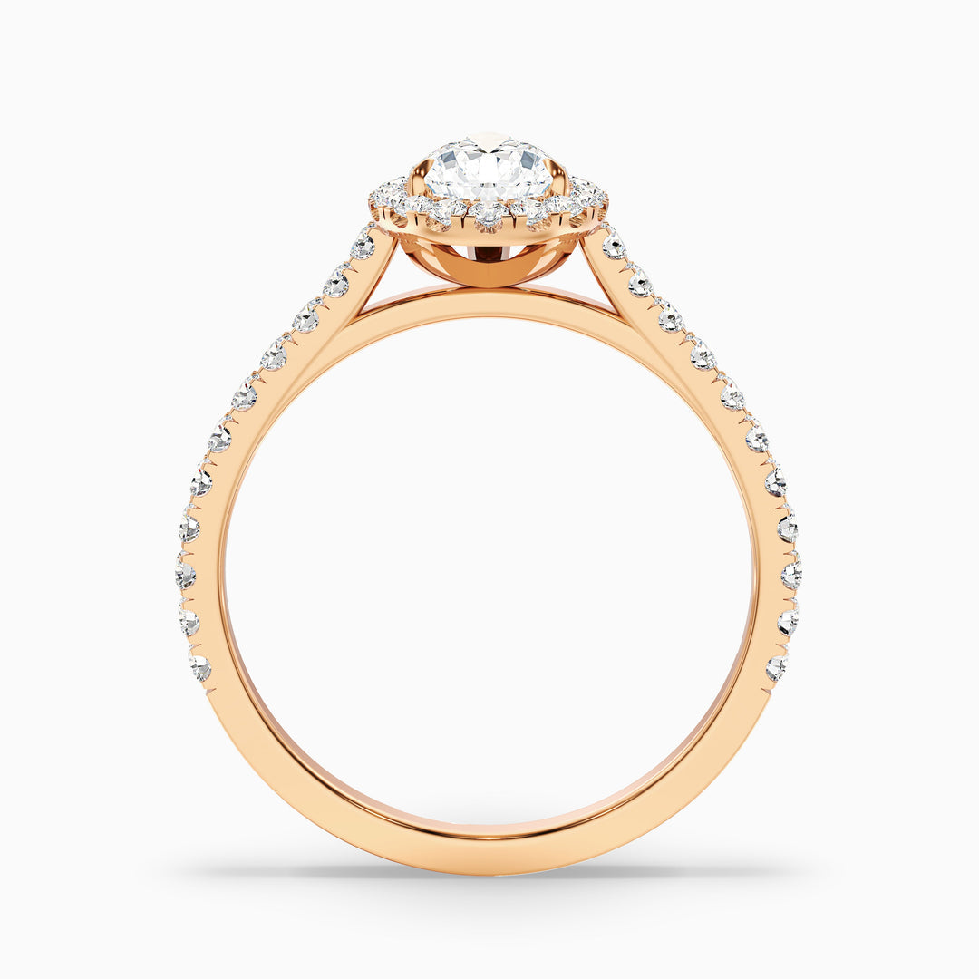 Athira Pear Shaped Halo Lab Grown Engagement Ring