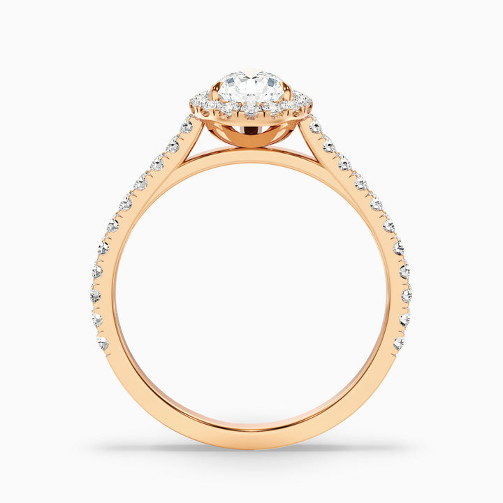Athira Pear Shaped Halo Lab Grown Engagement Ring