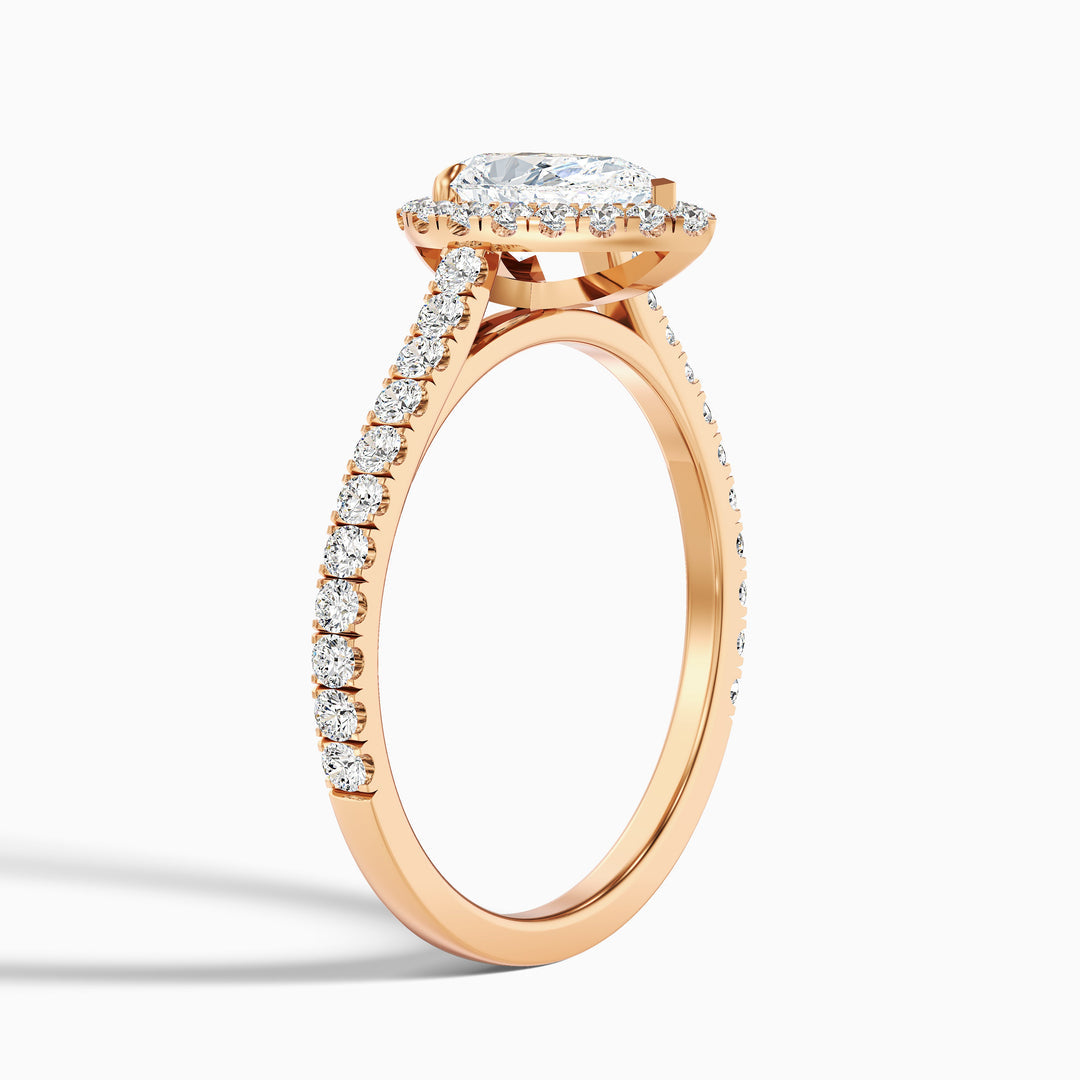 Athira Pear Shaped Halo Lab Grown Engagement Ring