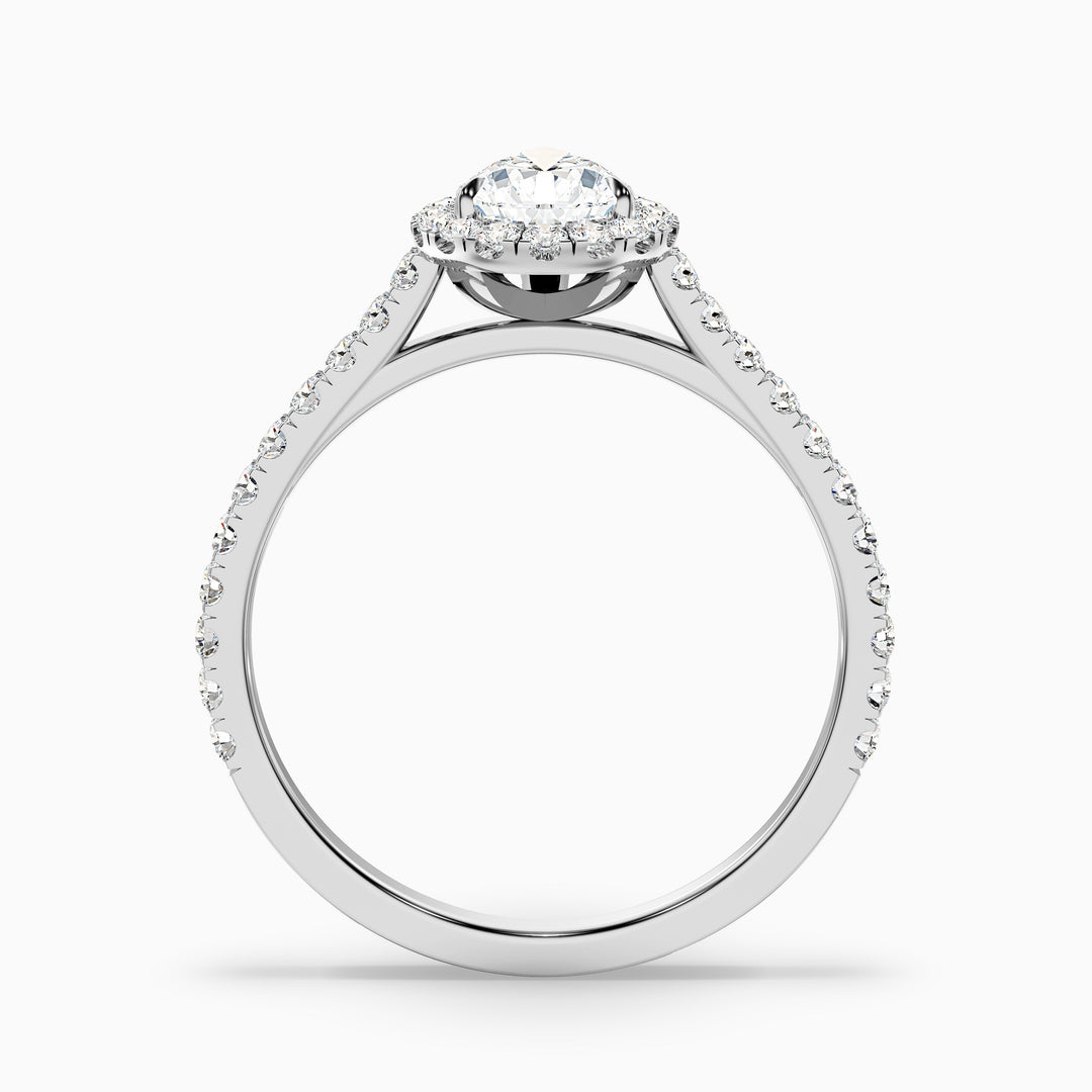 Athira Pear Shaped Halo Lab Grown Engagement Ring