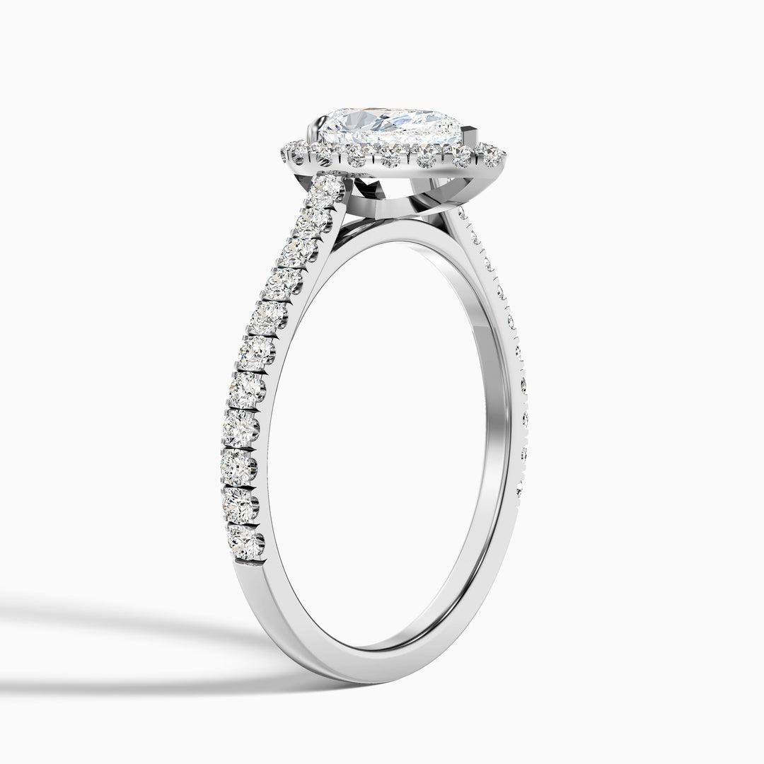 Athira Pear Shaped Halo Lab Grown Engagement Ring