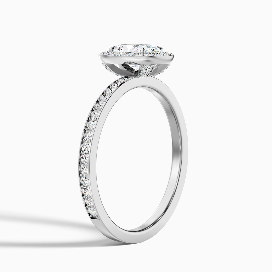 Georgia Oval Halo Pave Lab Grown Engagement Ring