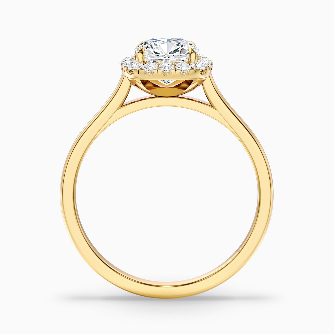Alika Cushion Cut Halo Lab Grown Engagement Ring