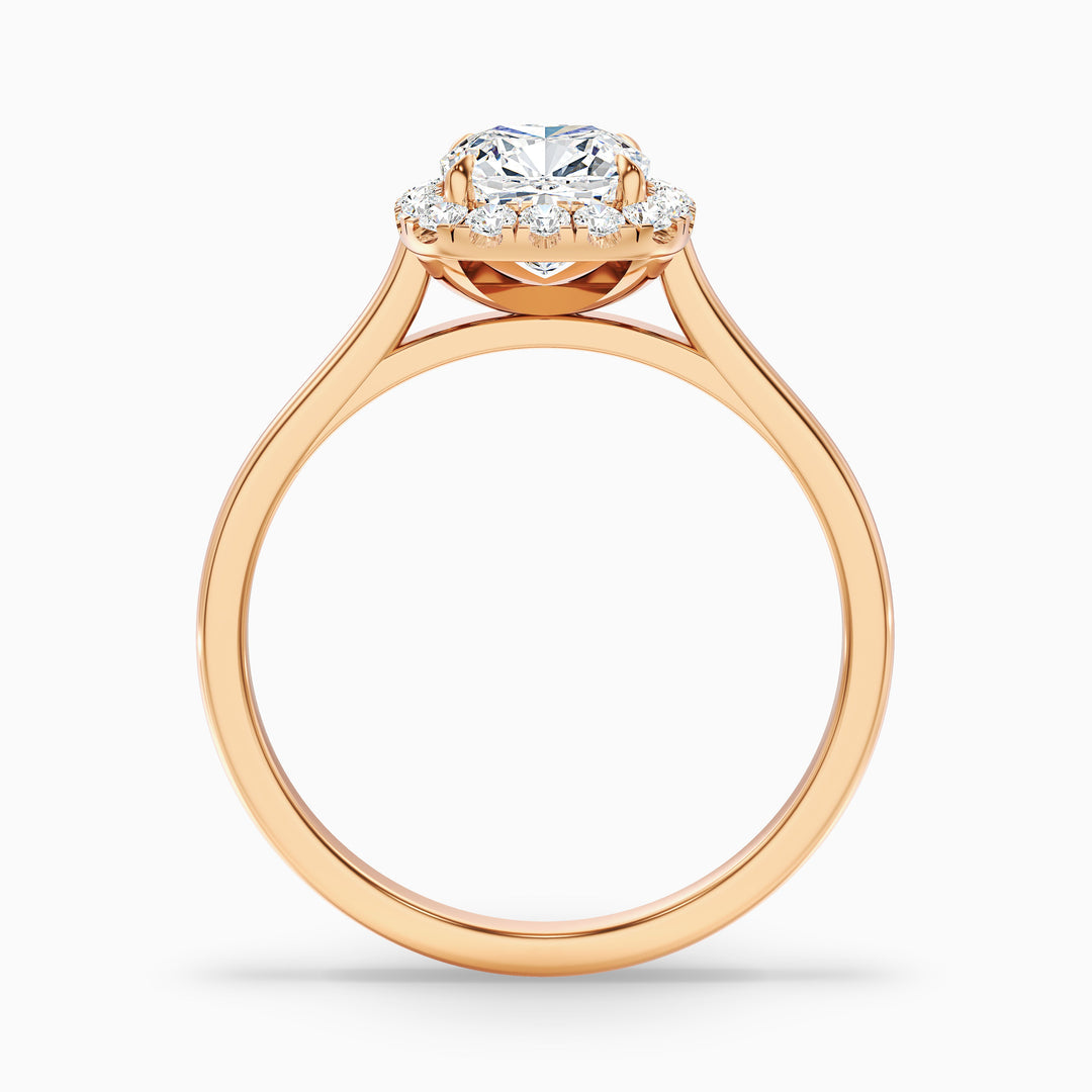 Alika Cushion Cut Halo Lab Grown Engagement Ring