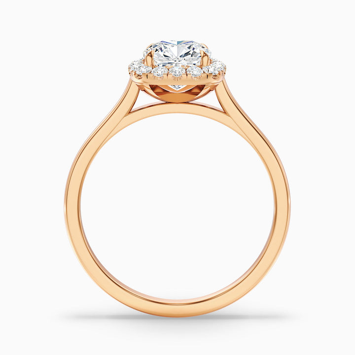 Alika Cushion Cut Halo Lab Grown Engagement Ring