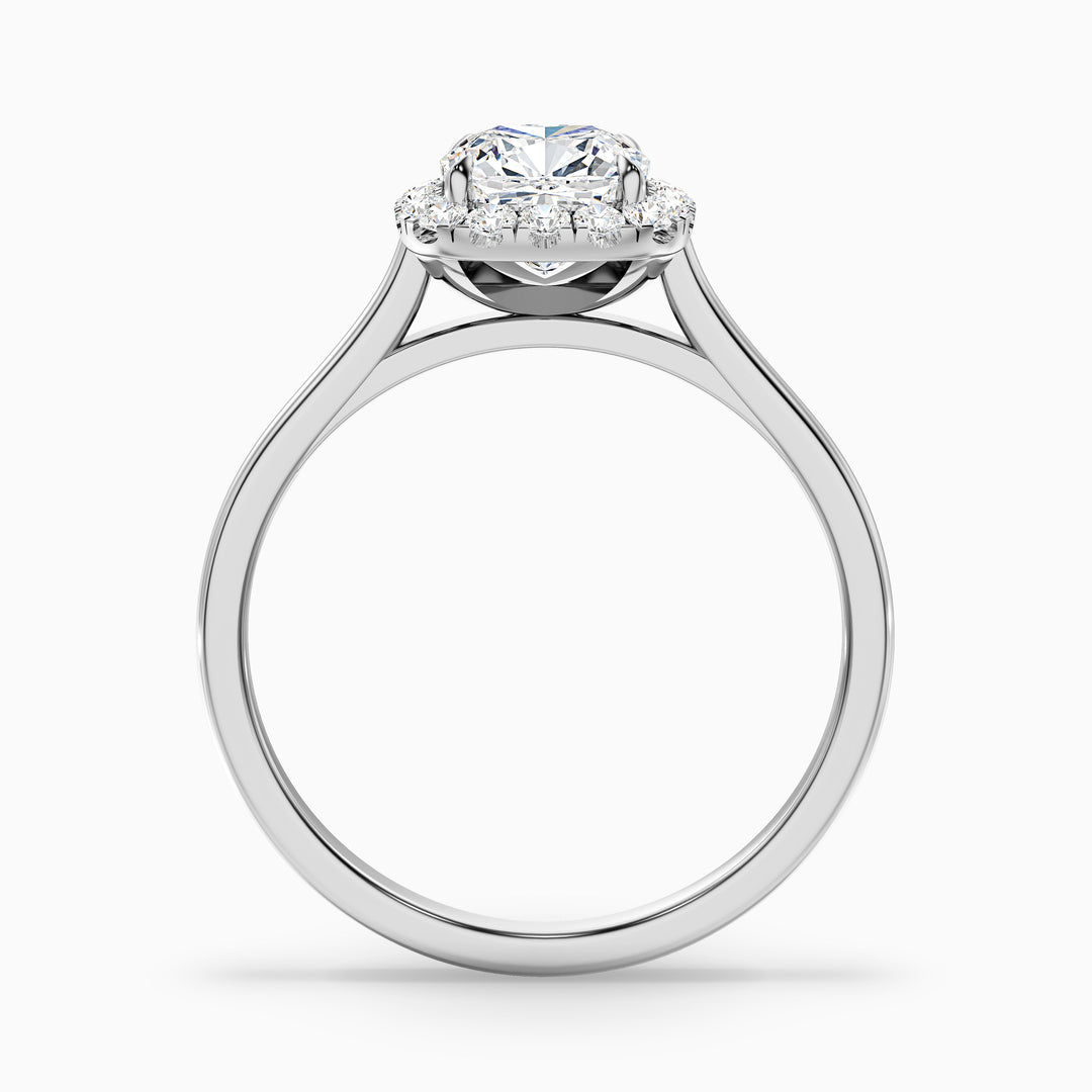 Alika Cushion Cut Halo Lab Grown Engagement Ring