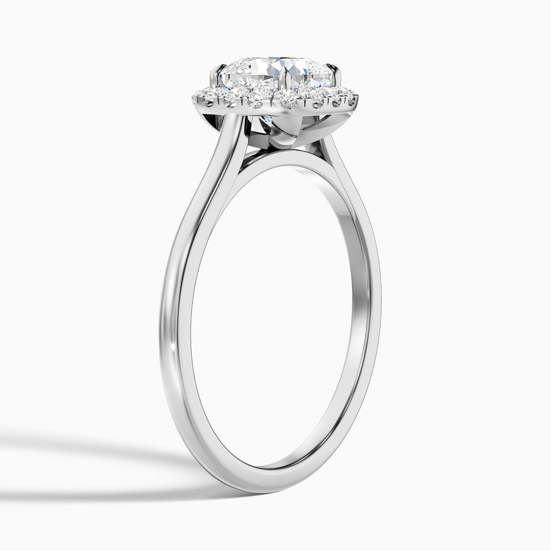Alika Cushion Cut Halo Lab Grown Engagement Ring