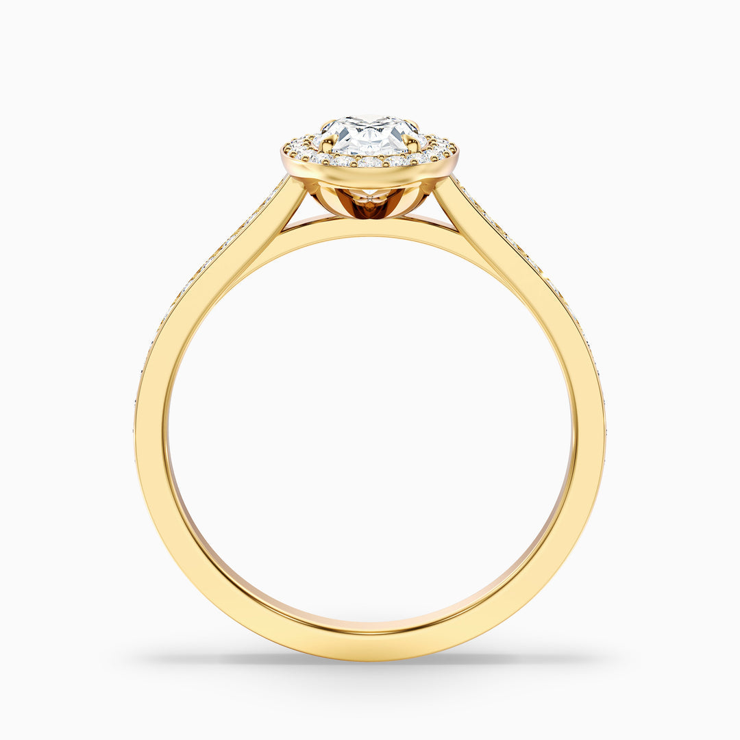 Anam Oval Halo Pave Lab Grown Engagement Ring