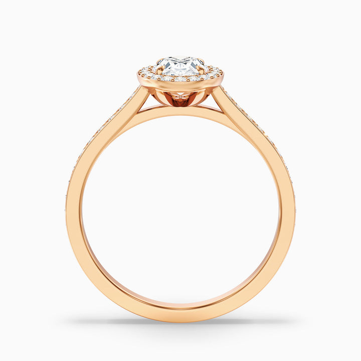 Anam Oval Halo Pave Lab Grown Engagement Ring